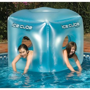 Swimline 49" Water Sports Inflatable Ice Cube Habitat 4-Person Swimming Pool Float - Blue - 1 of 3