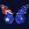 Junior's Design By Humans Butterfly Flag Of Australia By GiftsIdeas T-Shirt - 2 of 2