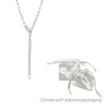 Adornia Silver Plated Paper Clip Chain Lariat Necklace with Crystal Adjustable Lock - 4 of 4