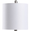 StyleCraft Glass Accent Table Lamp Gray Finish : Brushed Steel & Linen Shade, UL Listed, 18.5" Height - image 3 of 4