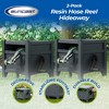 Suncast Hideaway 100 Foot Garden Hose Reel for 5 or 8 Inch Hoses with Stay Up Lid and Crank Handle for Hassle free Outdoor Storage, Cyberspace, 2 Pack - 2 of 4