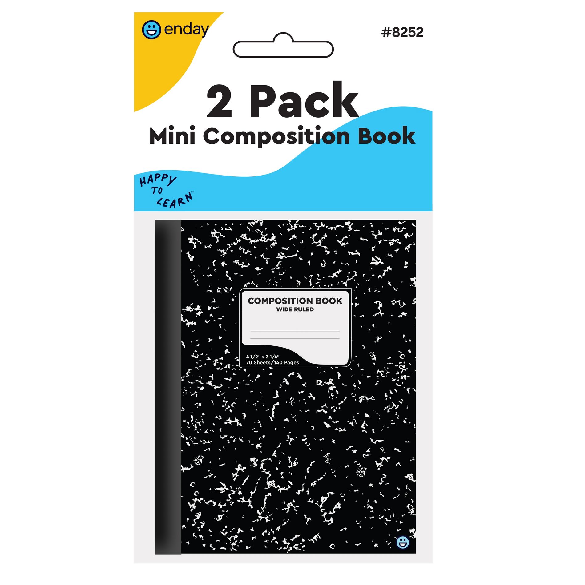 mini composition books 4.5" x 3.25" College Ruled 70 ct. 2 pack