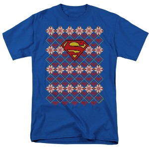 Men's Superman Christmas Sweater T-Shirt - 1 of 4