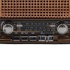 QFX® Retro-Style Portable AM/FM/Shortwave Radio with Bluetooth®, Solar Panel, and True Wireless, Brown, R-50 in Black - 4 of 4