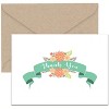 Paper Frenzy Vintage Floral Banners Thank You and Greeting Notes with Envelopes - 25 pack - 3 of 4