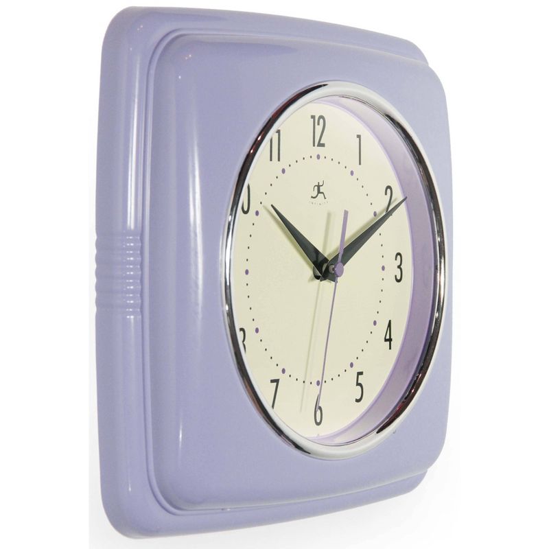 9.25" Square Retro Wall Clock - Infinity Instruments, 5 of 7