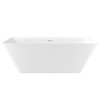 Cesicia 66 in-L x 29 in-W x 23 in-H Glossy White Freestanding Soaking Bathtub - 2 of 4