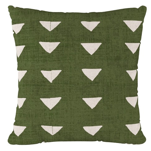 Green Triangle Print Throw Pillow Skyline Furniture