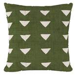 Green Triangle Print Throw Pillow - Skyline Furniture