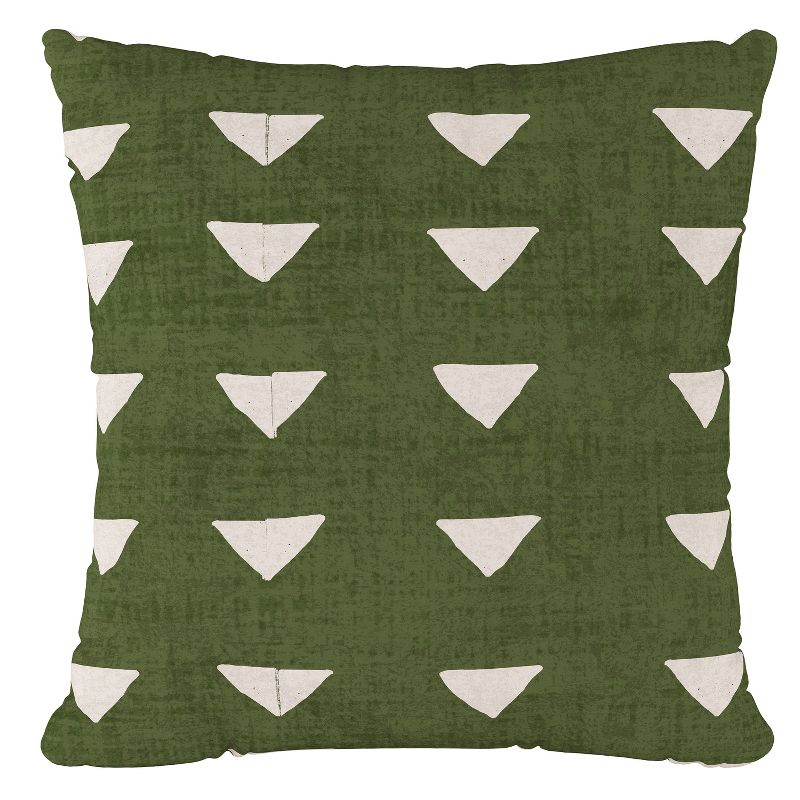 Green Triangle Print Throw Pillow - Skyline Furniture, 1 of 6