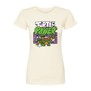 Women's - Teenage Mutant Ninja Turtles Mutant Mayhem - Turtle Power Fitted Graphic T-Shirt - 1 of 2