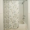 Ellis Curtain Abigail Classic Floral Design Button Holes Shower Curtain 72" x 72" Porcelain - 2 of 4