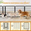 Yaheetech 8 Panels Metal Dog Playpen Dog Cat Exercise Barrier, Black - image 4 of 4