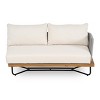 123.5" Modern Patio Sofas with Rope Woven Sides and Water-Repellent Cushions, Acacia Wood Outdoor Sectional Couch-3irtyhousy - 3 of 4