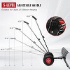 Metal Snow Shovel, 30" Heavy-Duty Snow Pusher with Wheels and Adjustable Handle, Suitable for Driveways, Doorways, and Sidewalks - 3 of 4