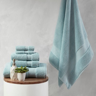 6Pcs 100% Cotton Solid Color High Density Bath Towel Set, Heavyweight Ultra Soft Touch Absorbent Bath Towel