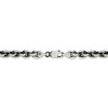 Black Bow Jewelry Men's 7mm, Sterling Silver Antiqued Beveled Cable Chain Necklace - 4 of 4