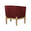 Lifestyle Solutions Fenton Accent Chair Cinnamon Velvet: Plush, Tufted, Wood Legs, Polyester - 2 of 4