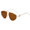 Anna-Kaci Women's Retro Oversized Aviator Sunglasses with UV400 Protection - 2 of 3
