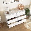 ORRD Modern Minimalist 6-Drawer Storage Cabinet, White Wood Dresser with Handless Design, Wide Chest Organizer for Bedroom & Living Room - 4 of 4