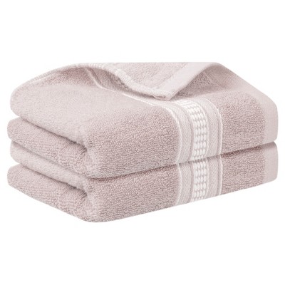 Unique Bargains Comfort and Quick Drying Plaid Pattern Hand Towel for Bathroom Travel Camp 2 Pcs