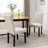 VECELO Upholstered Dining Chairs Parsons Chairs Modern Armless With High Back Wooden Legs for Kitchen/Living Room Set of   2 / 4 / 6 - 4 of 4