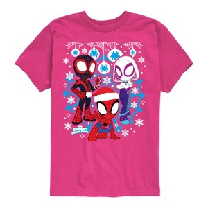 Boys' - Marvel - Spidey And Friends Snow -Youth Short Sleeve Graphic T-Shirt Short Sleeve Graphic T-Shirt - 1 of 3