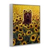 Stupell Industries Happy Bear Sunflower Field Framed Giclee Art, Gray, 16" x 20" - 2 of 4