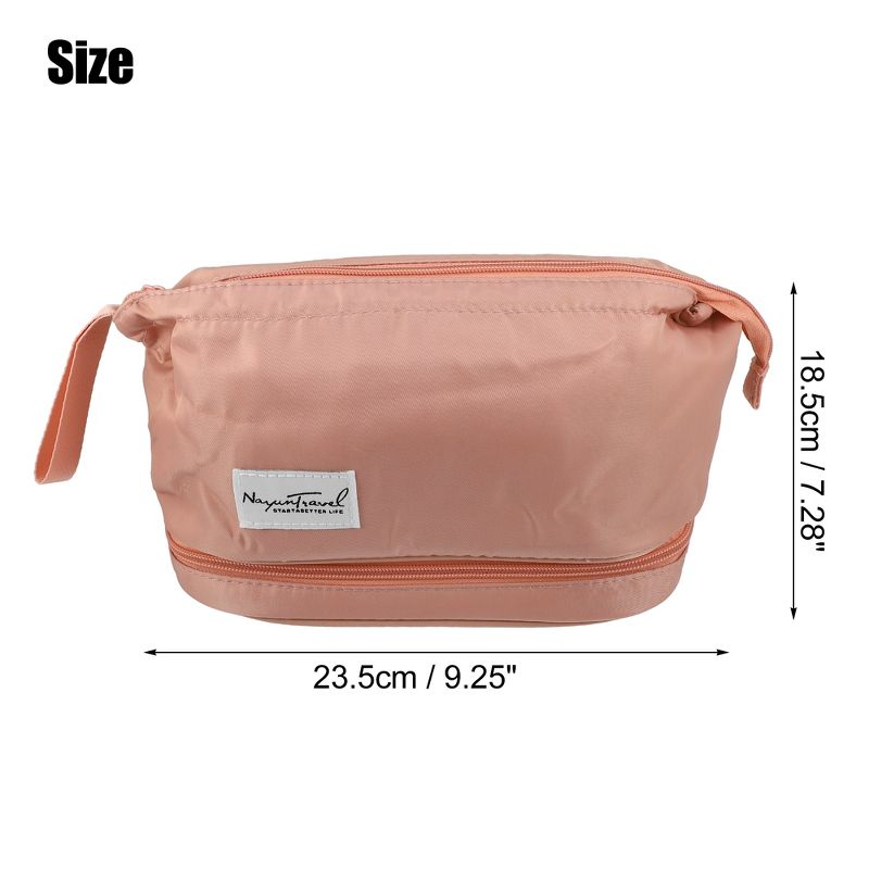 Unique Bargains Cosmetic Travel Bag Makeup Bag Waterproof Organizer Case Toiletry Bag for Women Nylon, 4 of 7