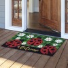 Ladybug Trio Spring Natural Fiber Coir Doormat Welcome Daisies Outdoor 30" x 18" Briarwood Lane - 2 of 2