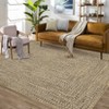 Machine Washable Modern Braided Print Area Rug 10x13 Large Living Room Rug Stain Resistant Carpet Non Slip Low Pile Soft Folding Rug - 3 of 4