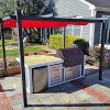 PURPLE LEAF Pergola Outdoor Retractable Pergola with Sun Shade Canopy Patio Metal Grape Trellis Pergola Grill Shelter Pergola for Porch Garden Yard - 3 of 4