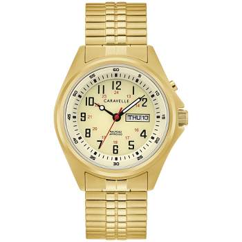 Caravelle designed by Bulova Men's Traditional 3-Hand Quartz Watch with Light Up Feature