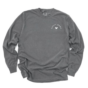Simply Sage Market Happy Mama Heart Mini Garment Dyed Long Sleeve - 1 of 4
