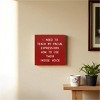 Slickblue Funny Facial Expression Wood Sign – Inside Voice Quote – 7x7 Rustic Wall Decor, Color Options - 2 of 3