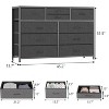 Gray Wide 10 Drawer Dresser,TV Stand Entertainment Center Fabric Storage Dressers Drawers for Bedroom, Hallway, Nursery, Closets - 2 of 4