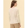 INSPIRE CHIC Women's Chiffon Semi Sheer Keyhole Neck Elegant Work Blouse - 4 of 4