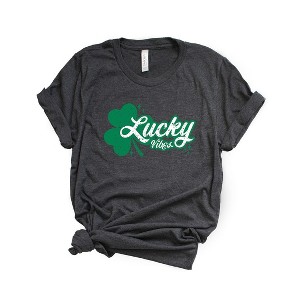 Simply Sage Market Women's Lucky Vibes Clover Short Sleeve Graphic Tee - 1 of 4