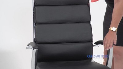 Black High-Back Leather Executive Swivel Office Chair