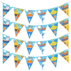 Treasures Gifted Blippi Birthday Banner Pennant Vehicle - Blippi Party Supplies - 2 Pack - 1 of 4