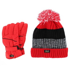 Polar Extreme Boy's Lined Beanie and Ski Glove Winter 2 Piece Set - 1 of 4