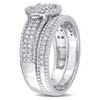 EVERLY JEWELRY | Sterling Silver 1/3 CT TDW Diamond Cluster Bridal Set - 2 of 4