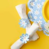 Big Dot of Happiness Blue Daisy Flowers - Floral Party Paper Napkin Holder - Napkin Rings - Set of 24 - 2 of 4