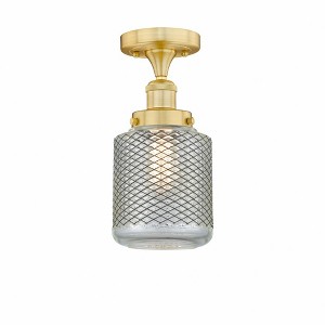 Stanton - 1 Light Semi-Flush Mount In Industrial Style-9.75 Inches Tall and 6 Inches Wide - 1 of 1