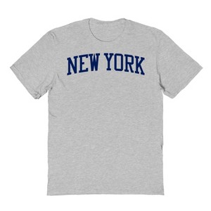 Rerun Island Men's New York Collagiate Short Sleeve Graphic Cotton T-Shirt - 1 of 2