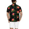 HAPPY BAY Men's Hawaiian Shirts Short Sleeve Button Down Shirt Floral Shirt Men Casual Holiday Summer Party Caribbean Shirts Funny - 3 of 4