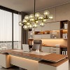 BAOURE Mid Century Modern Sputnik Chandelier, 16-Light Chandeliers over Table, Linear Chandelier Dining Room Light Fixture - 4 of 4