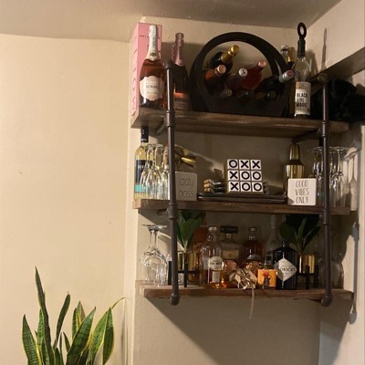 KESHENGDA Pipe Shelf Industrial Floating Shelving 31 Kitchen Wall