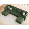 Belffin U-Shaped 6-Seater Corduroy Sectional - Modular Sofa with Storage Ottoman & Convertible Design - 3 of 4