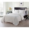 FIONECA Embossed Quilt Set Floral-Geometric Texture Design Stylish Bedding for Master Suite (Includes Quilt + Sham) - 3 of 4